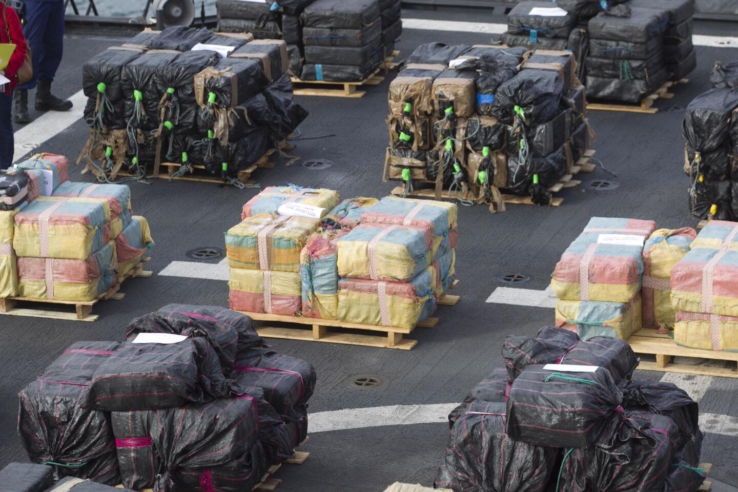 Cocaine unloading from Coast Guard ship