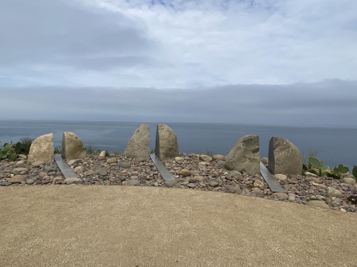 These rock formations are part of a UC San Diego memorial dedicated to people who donated their bodies to science.
