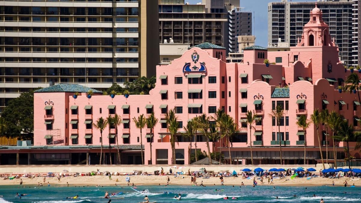 Waikiki’s famous “Pink Palace,” the Royal Hawaiian Hotel, has been selected the top luxury resort on Oahu.