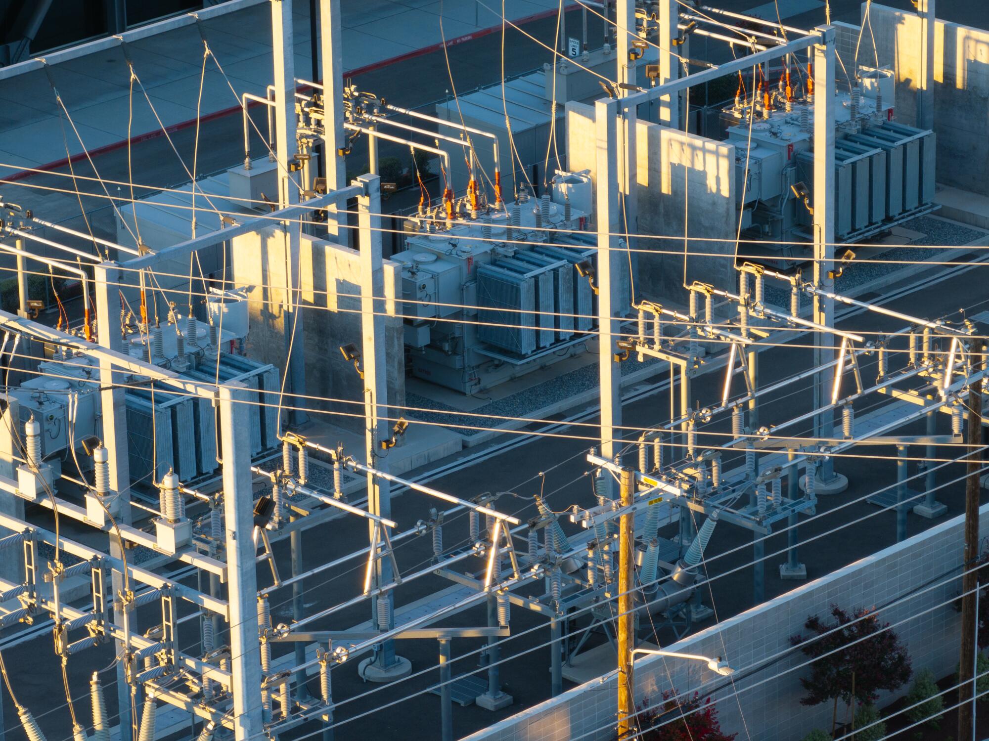 An electrical substation.