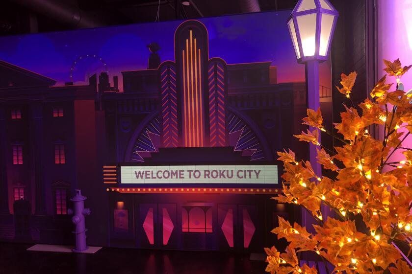 A life-size recreation of Roku's popular "Roku City" screen-saver at South By Southwest 2023