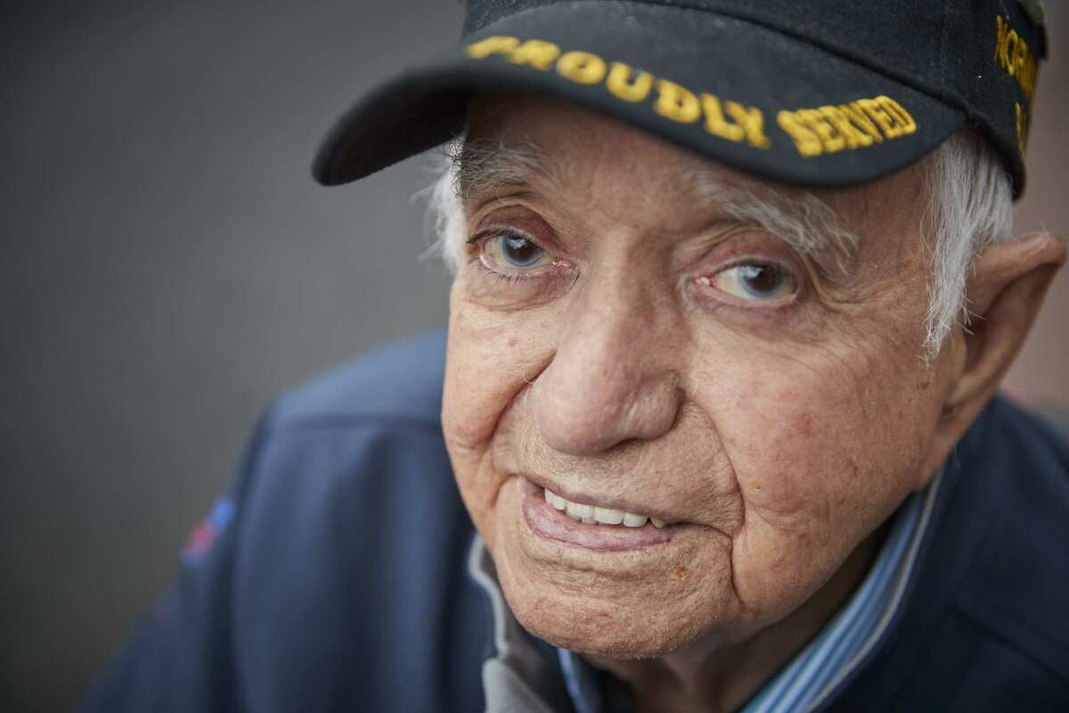 Fernando Torres, a 97-year-old veteran from West Covina, Calif., originally from Laredo, Texas.
