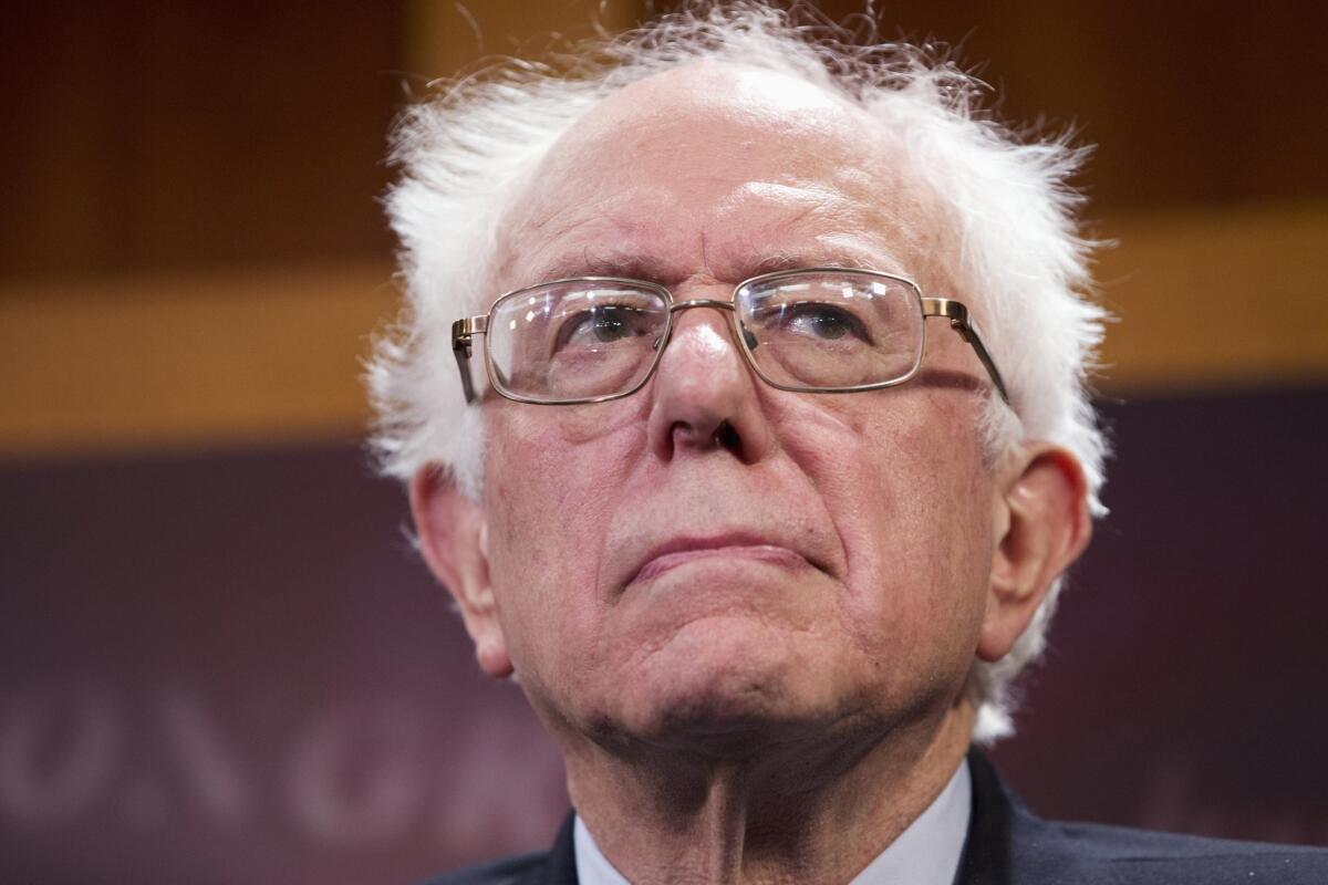 Democratic presidential candidate Sen. Bernie Sanders, I-Vt., on Capitol Hill on Dec. 3.