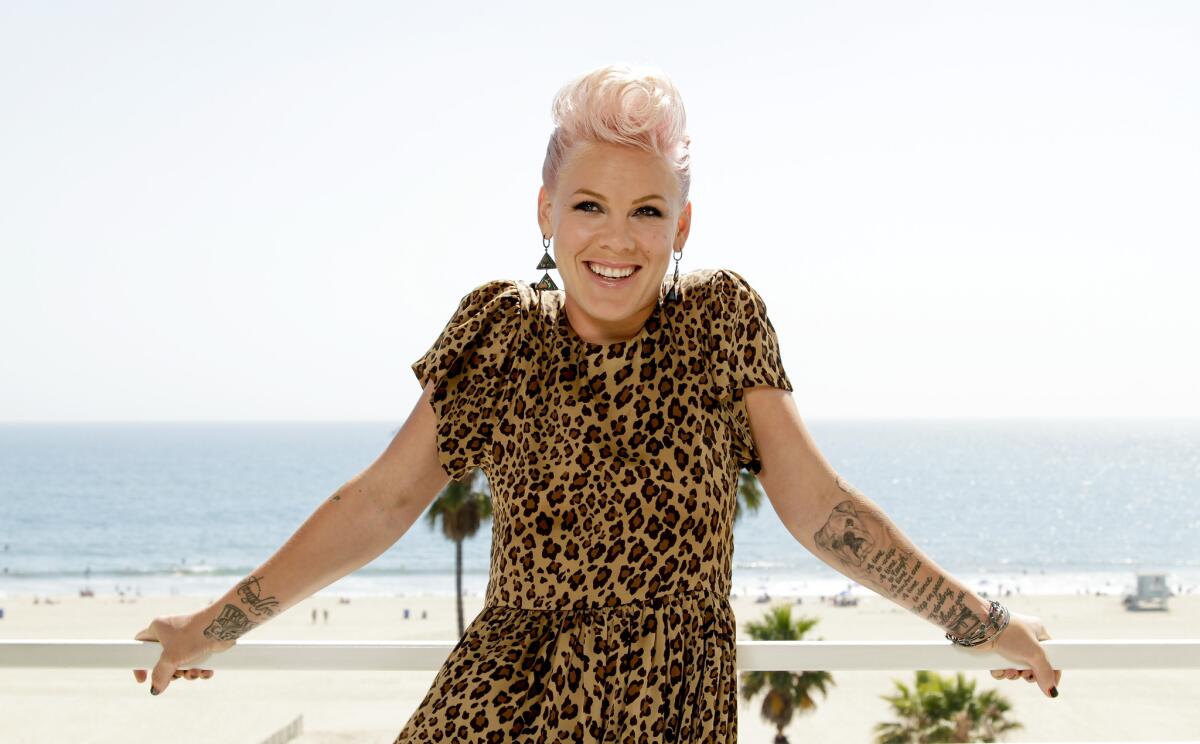 Singer, songwriter and actress Pink.