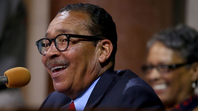 Los Angeles City Councilman Herb Wesson, pictured in 2013, was hit with a legal judgment over outstanding credit card bills.