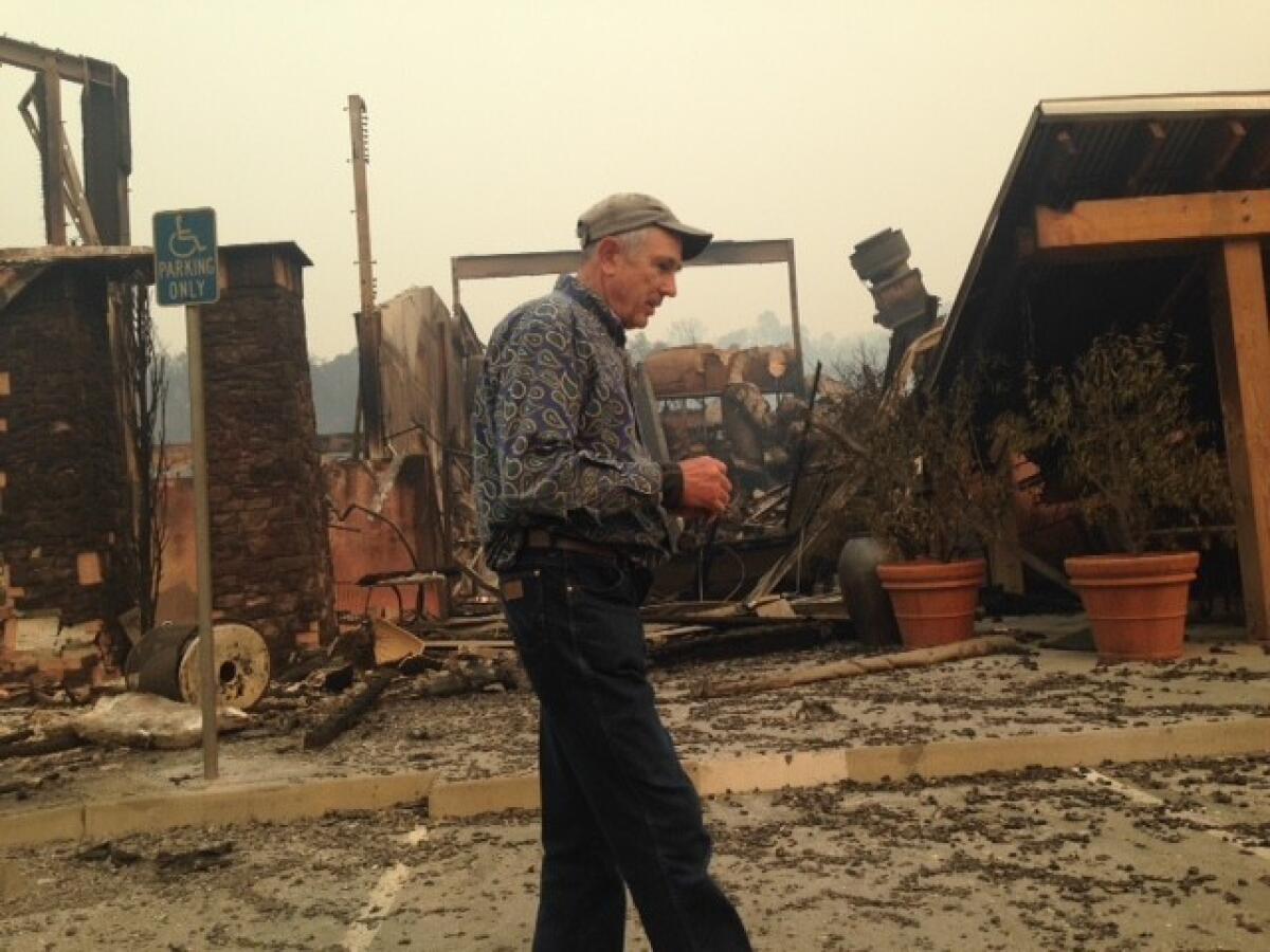 Lance Thompson, 75, a longtime resident of Santa Rosa, walks through the Hidden Valley neighborhood.