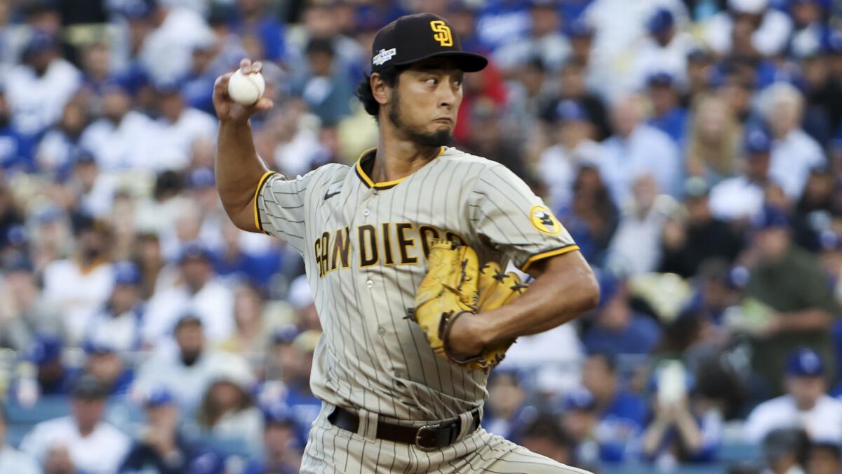 Yu Darvish strikes out 12 in win over division-leading Giants