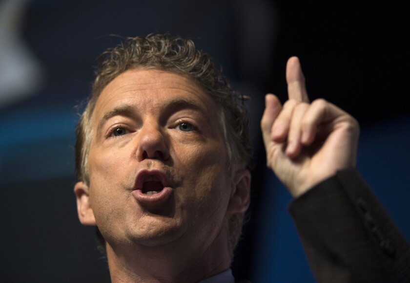 Rand Paul was a keynote speaker at the Lincoln Labs Reboot Conference in San Francisco. The potential 2016 Republican presidential candidate is trying to improve the GOP's brand in Silicon Valley.