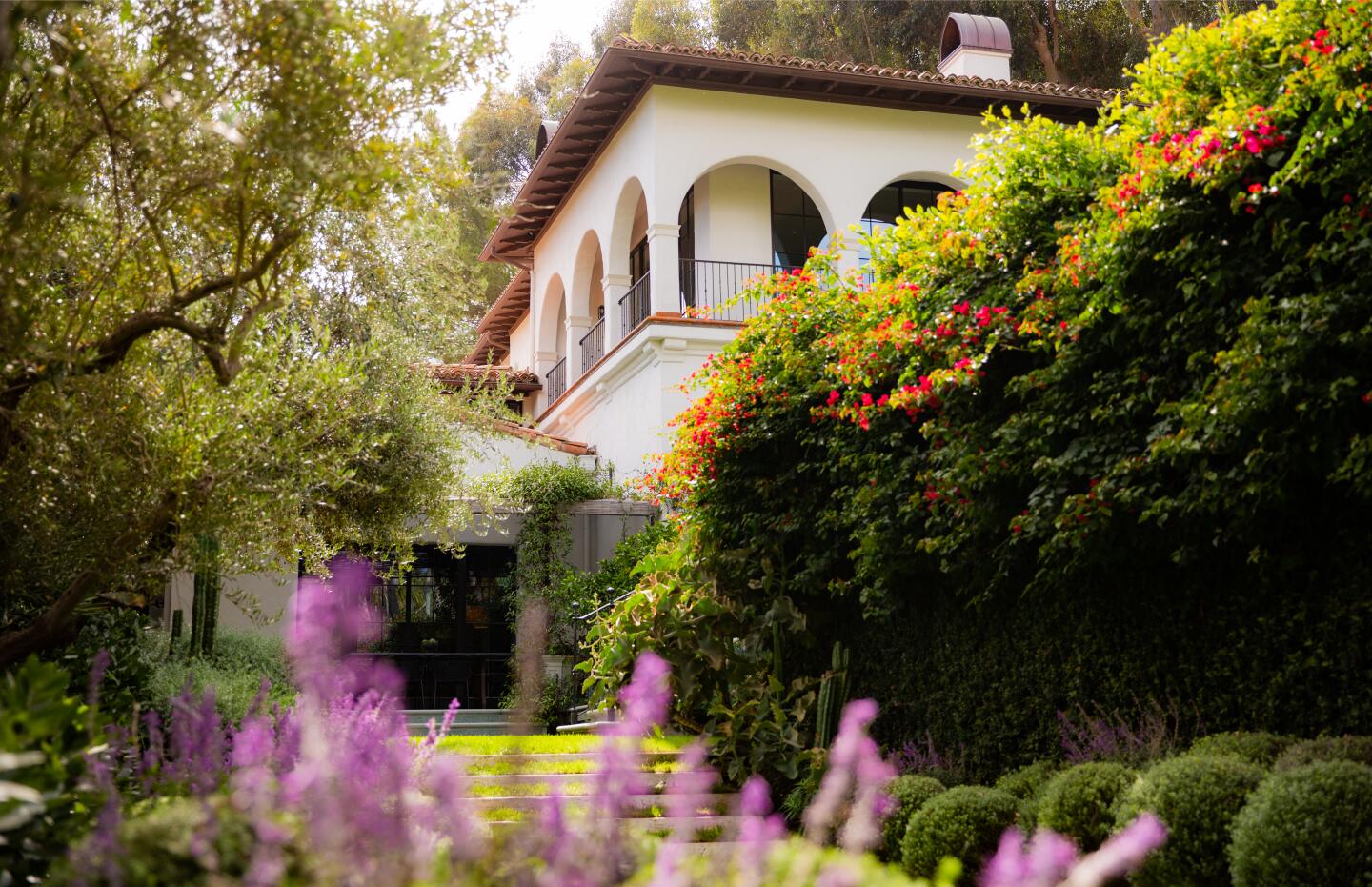 The landscaped grounds.