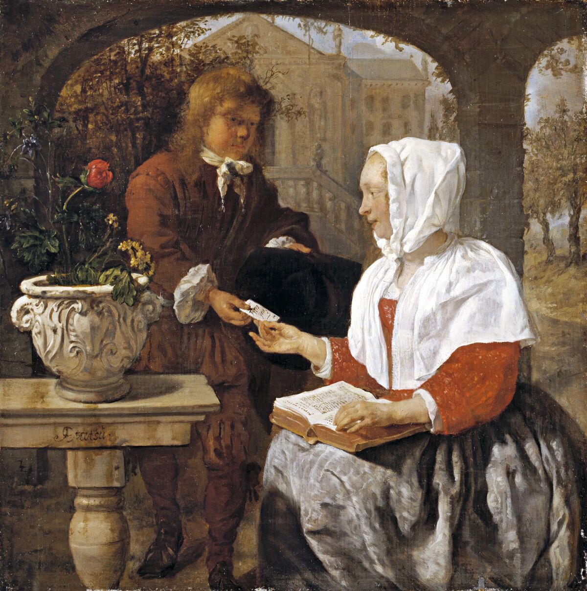 Gabriel Metsu: "Girl Receiving a Letter" (c. 1658)