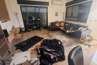 The Cherry's living room after the Hamas attack in Israel on Oct. 7, 2023.