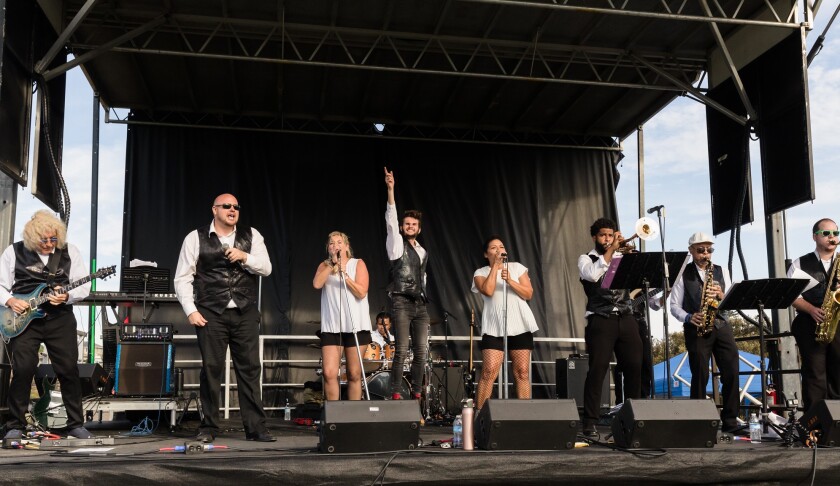 Funk band Full Strength plays at Point Loma Park in October in a show presented by Point Loma Summer Concerts.