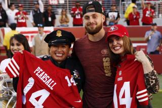 Sgt. Joelle Harrell, S.F. 49ers wide receiver Ricky Pearsall, and S.F. General Hospital surgeon Dr. Lucy Kornblith 