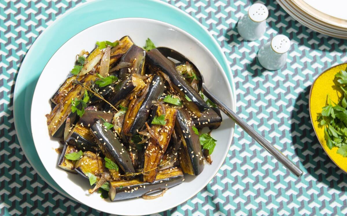 Hasiba’s Honeyed Marinated Eggplant