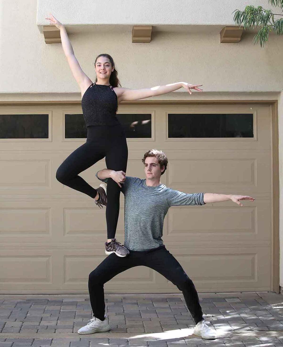 Juliette, left, and Lucas Shadid are a local ice dance team from Newport Coast, who have been competing together for nearly a decade.