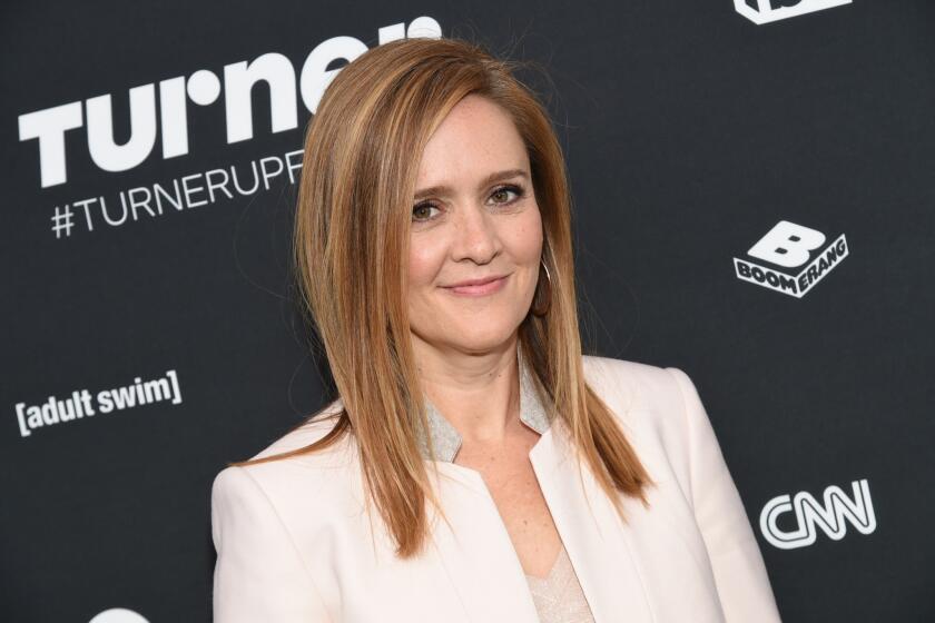 Samantha Bee, host of "Full Frontal With Samantha Bee," attends the Turner networks' 2016 upfront presentation at Nick & Stef's Steakhouse in New York on May 18, 2016.