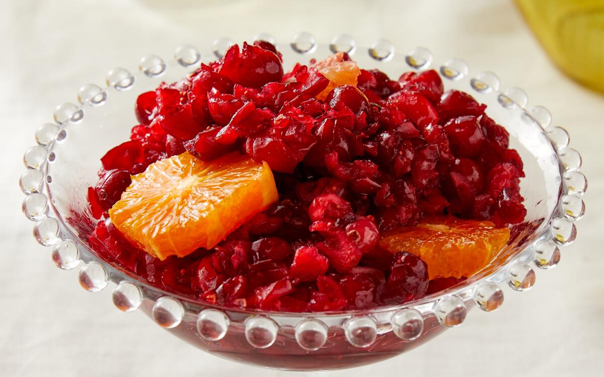 Citrus zest and shallots add brightness to this old-school raw cranberry relish.