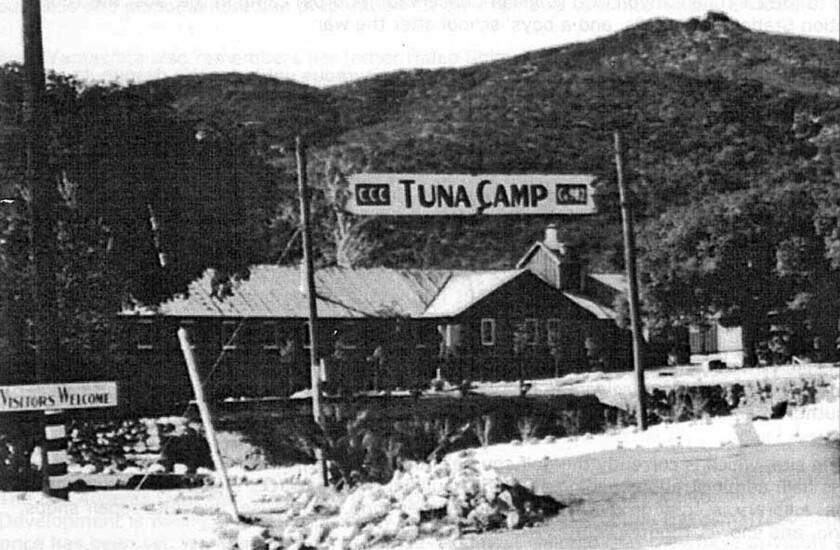 Camp #902 of the Civilian Conservation Corp., or CCC, was built in La Tuna Canyon during the Great Depression. Through the nationwide work-relief program, out-of-work young men found employment constructing fire roads, fighting fires and building parks.