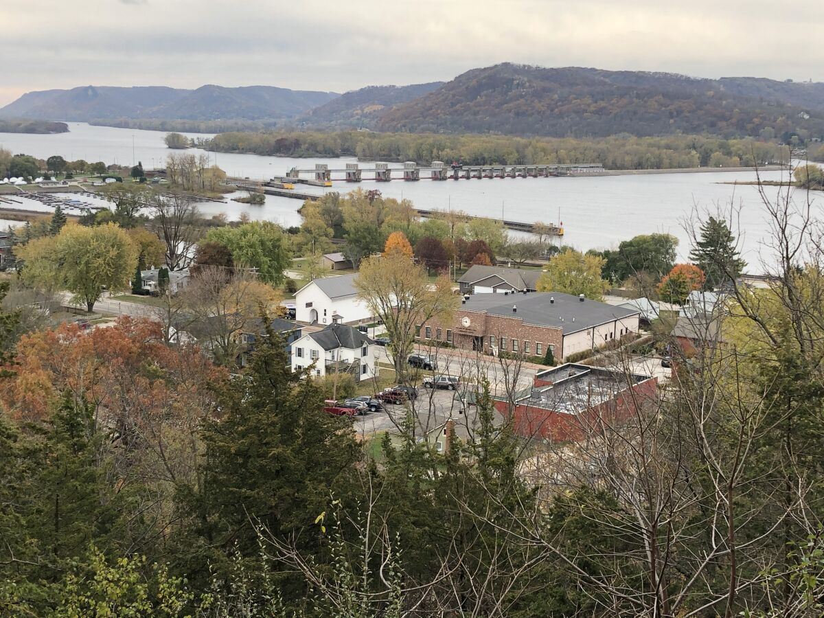 Trempealeau, a small Wisconsin town on the Mississippi River.