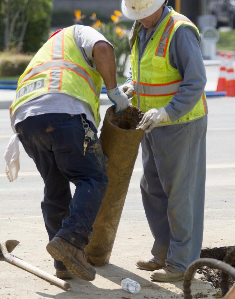 Broken water pipe