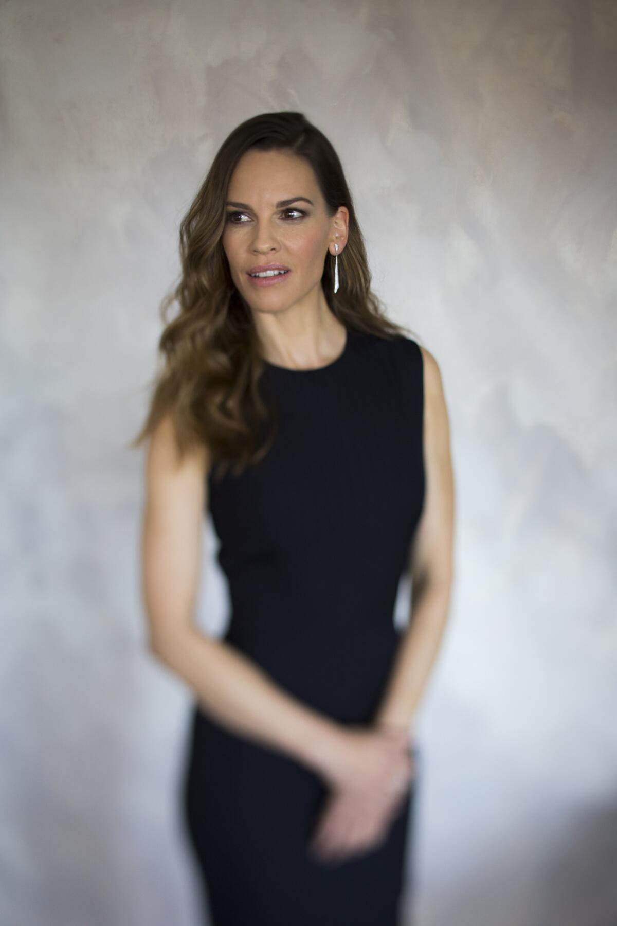 Two-time Academy Award-winning actress Hilary Swank, photographed here at the W Hotel in Los Angeles, makes her TV return on the new FX series, "Trust."