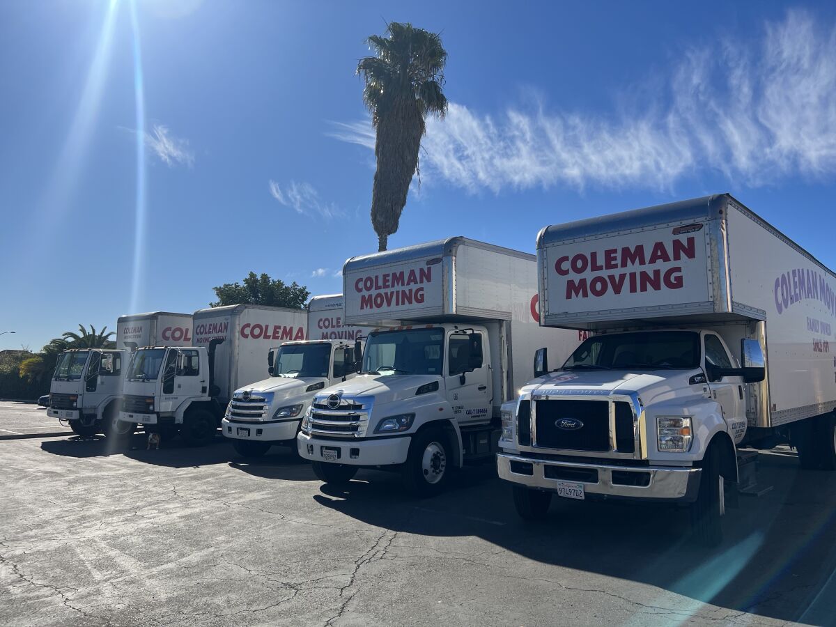 Coleman Moving trucks are sanitized and ready to hit the road.