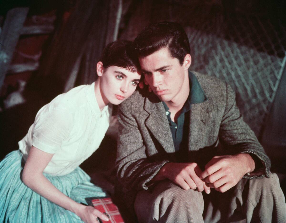 Millie Perkins and Richard Beymer in "The Diary Of Anne Frank."