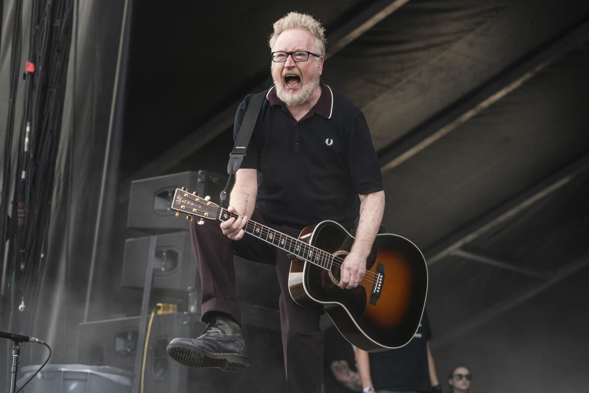 Dave King of Flogging Molly performs in 2023 in Kentucky.