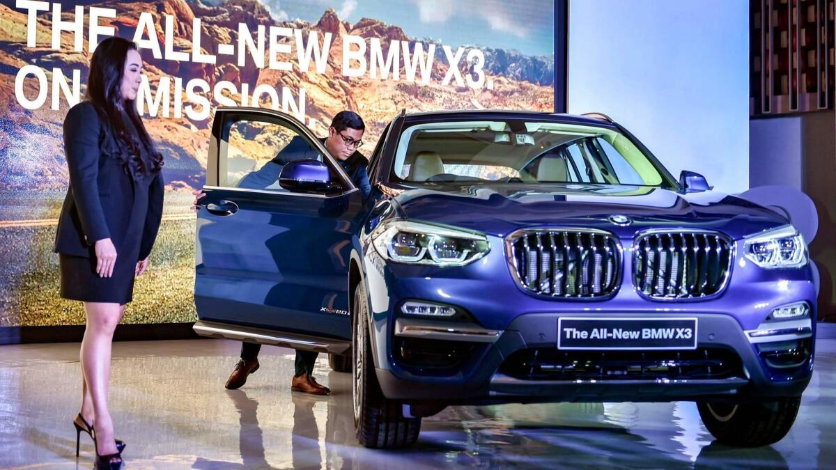 The 2018 X3 during its launch in Jakarta on April 11.