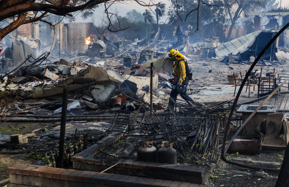 Mount Hamilton Calfire Firefighters make progress in battle against Mountain fire in Southern ...