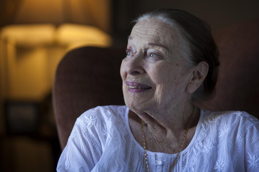 Veteran actress and musical comedy star Patricia Morison at her home in Los Angeles. Morison turns 100 years old on March 19, 2015.