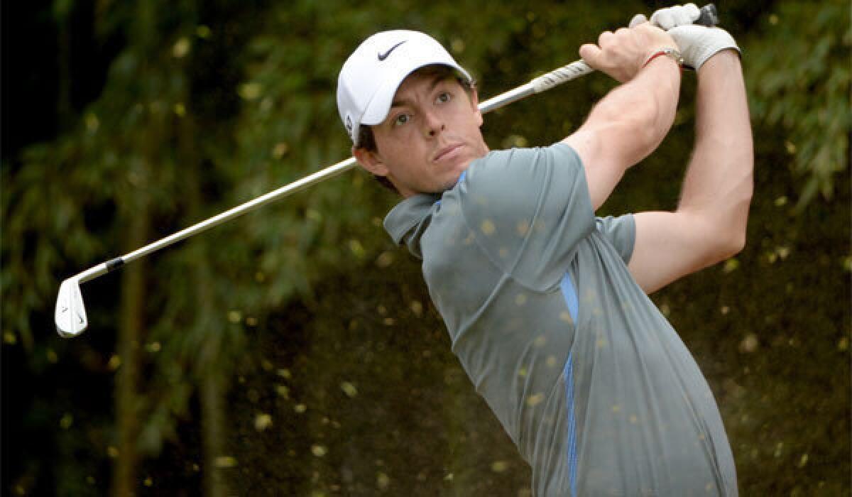 Rory McIlroy takes part in the pro-am event Wednesday prior to the WGC-HSBC Champions tournament in Shanghai, China.