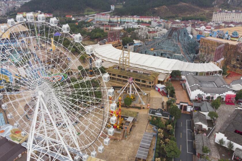 Aerial view of Hengdian movie studios.