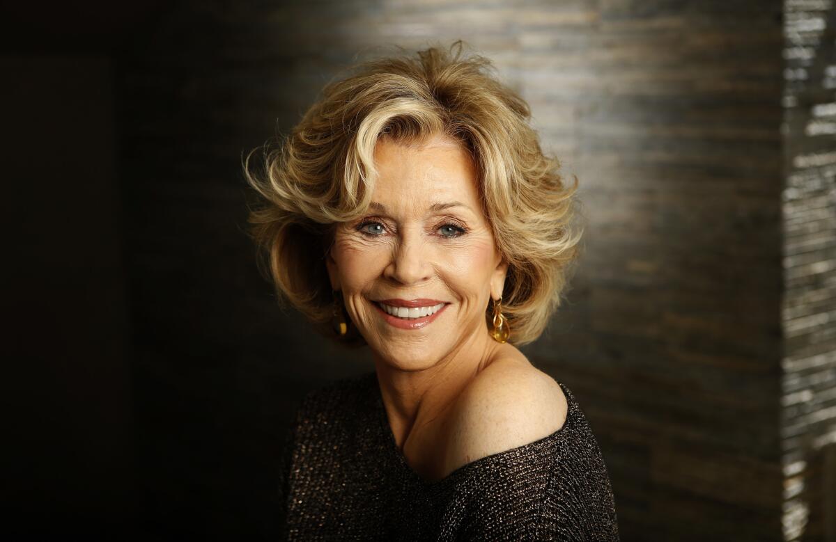 Actress Jane Fonda is photographed at her home in Beverly Hills on June 2, 2014.