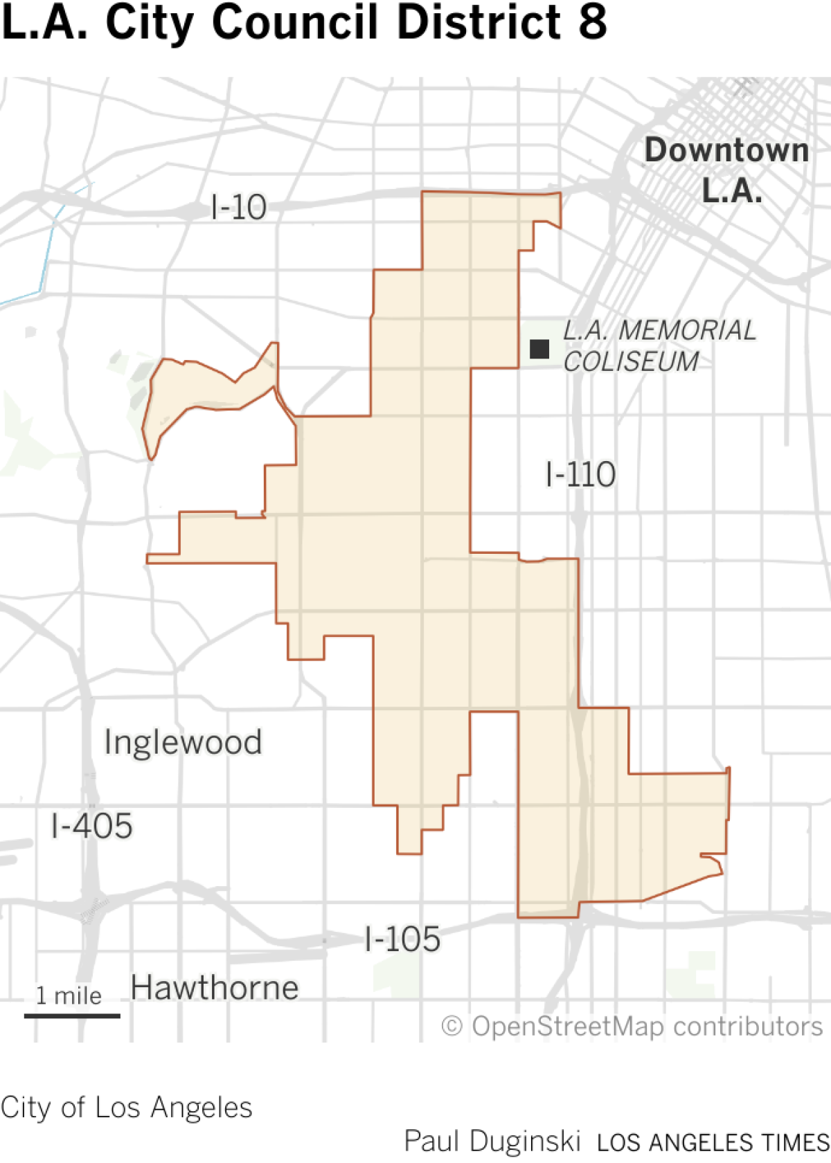 Locator map of City Council District 8