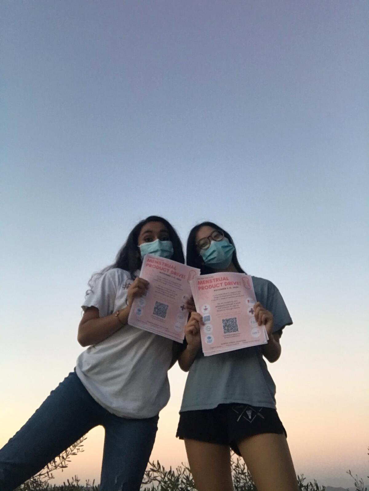 Scripps Ranch High School students Madhavi Akella and Kylie Bach, both 16, started the school’s Covers for Lives club.