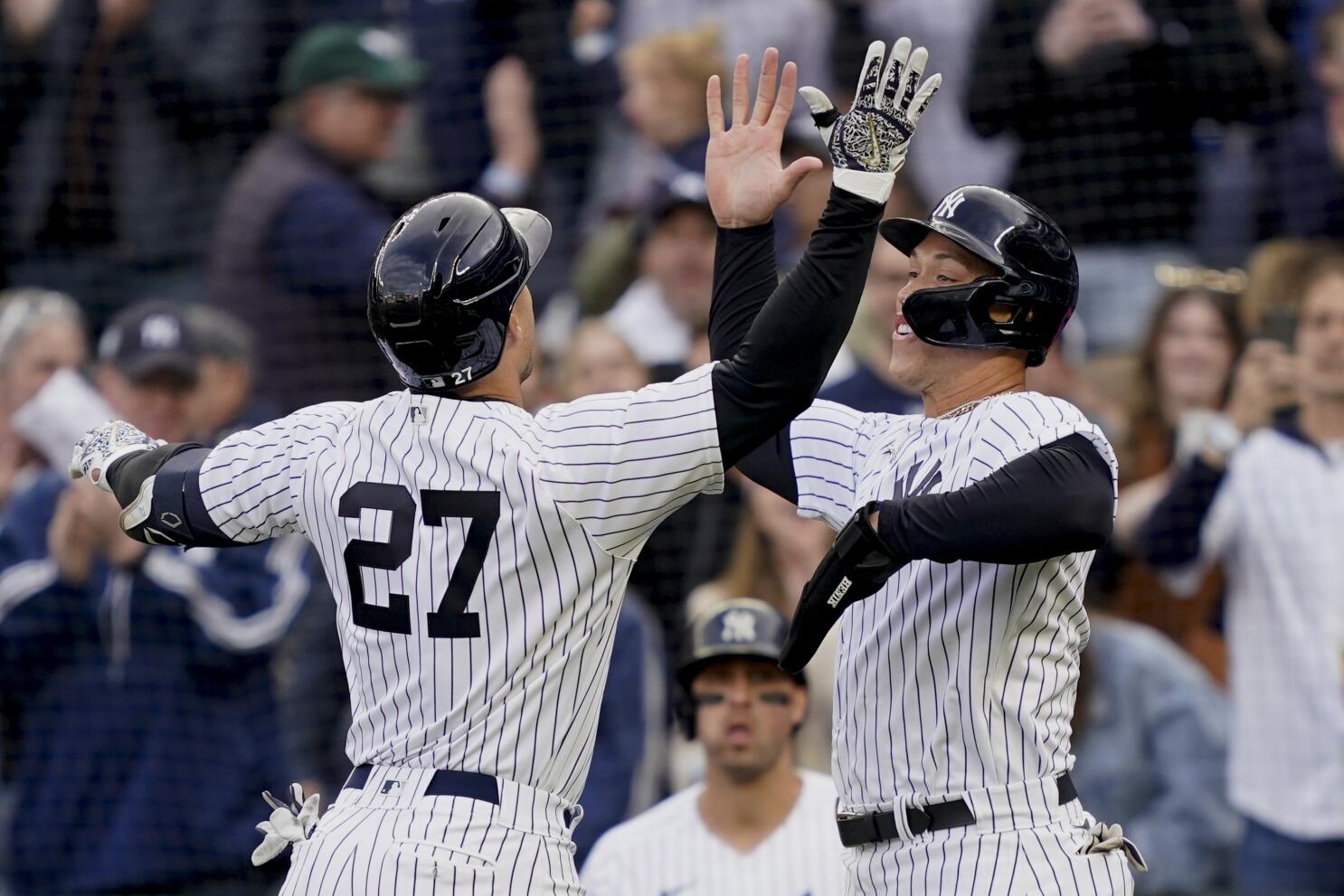 Stanton HR 6th straight vs Boston, lifts Yankees to 4-2 win - The San Diego  Union-Tribune