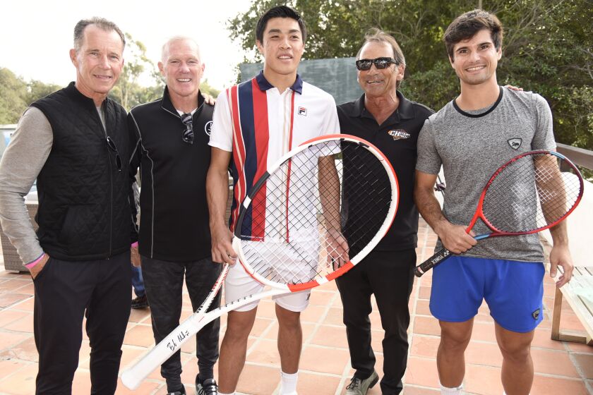 Sport Psychologist Rick Jensen, USTA player Keith Greener, ATP player Brandon Nakashima, tennis player Woody Yocom, ATP player Marcos Giron