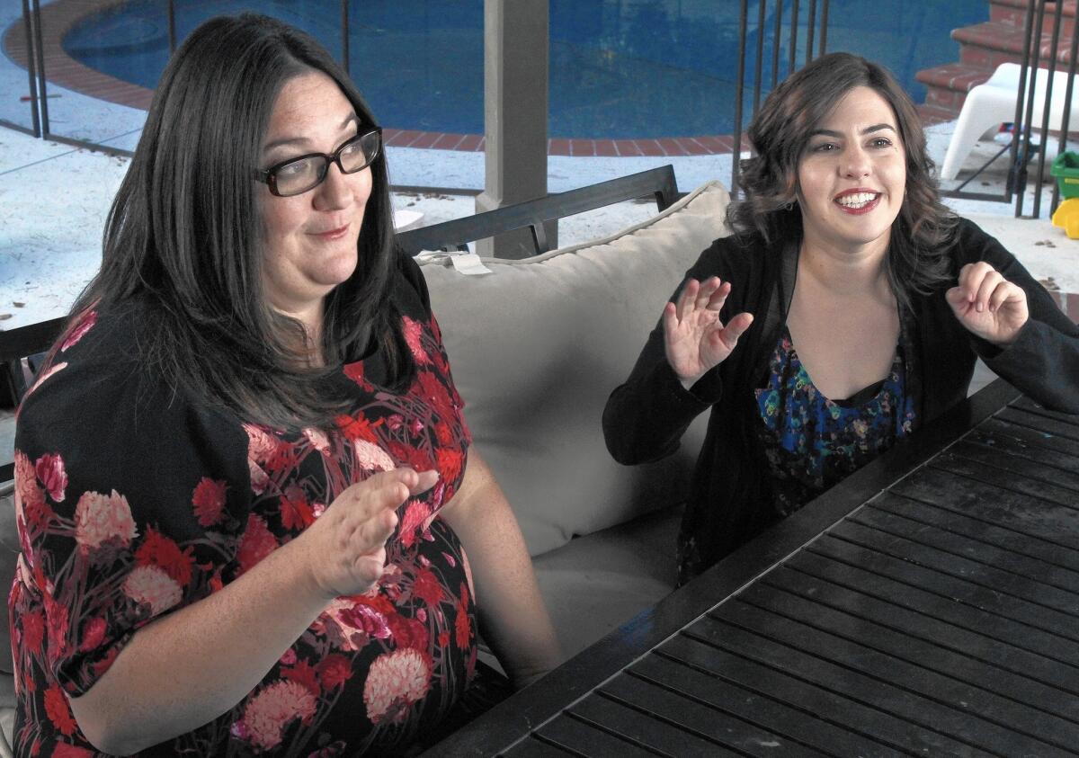 Television comedy writing and producing duo Jessica Goldstein, left, and Chrissy Pietrosh are currently working on "Telenovela." Their past work includes "Cougar Town" and "My Name is Earl."