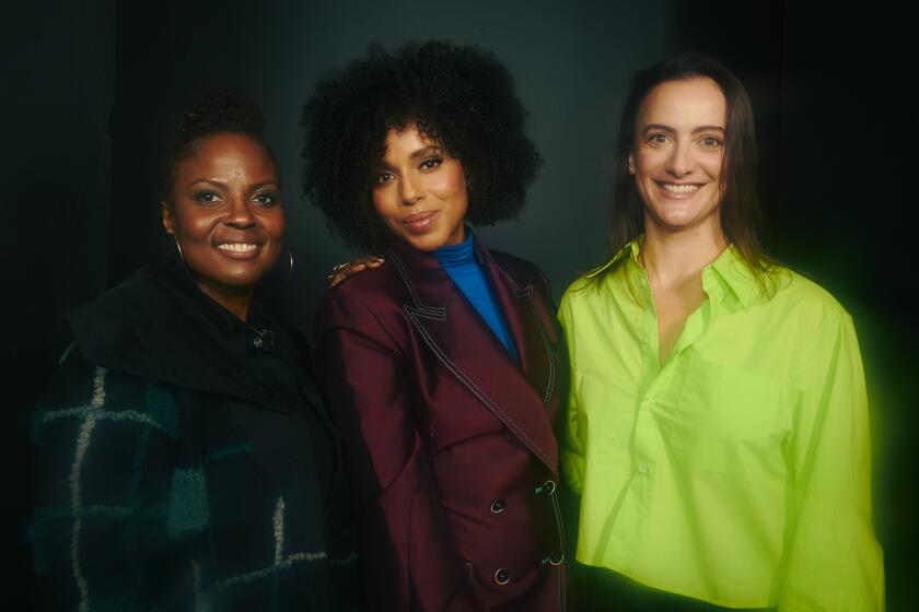 PARK CITY, UT - JAN 20: Angela Rae, Kerry Washington and Natalie Rae of "Daughters" at the LA Times Studio at Sundance Film Festival presented by Chase Sapphire at Park City, Utah on January 20, 2024. (Mariah Tauger / Los Angeles Times)