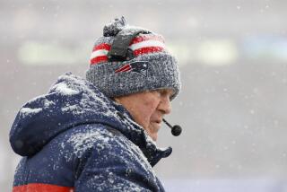 New England Patriots head coach Bill Belichick on the sideline 