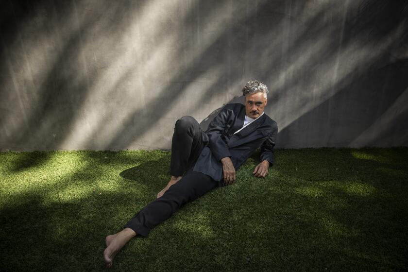 LOS ANGELES, CALIF. -- AUGUST 16, 2019-- Filmmaker Taika Waititi is photographed at a friend’s Los Angeles, Calif. home, in promotion of the new film “Jojo Rabbit,” in which he acts, writes and directs, on Friday, Aug. 16, 2019. (Jay L. Clendenin / Los Angeles Times)