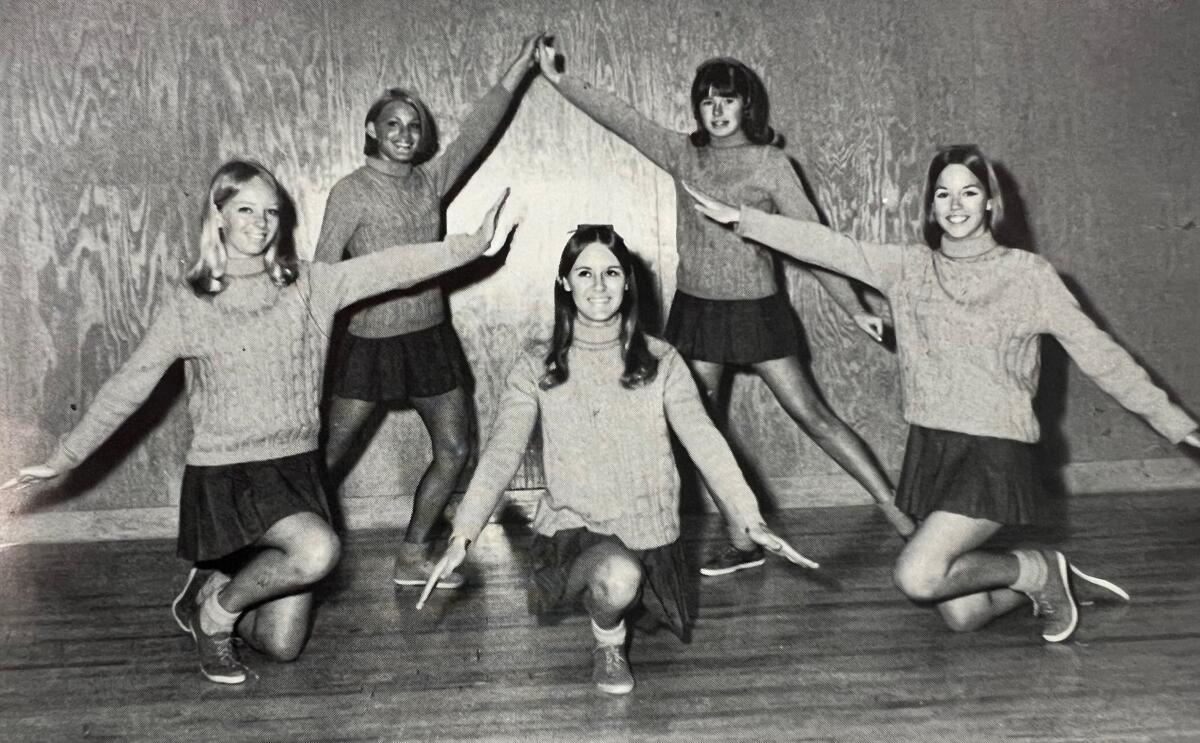 The 1968-'69 junior varsity cheerleading squad at Patrick Henry High School in San Diego's Del Cerro neighborhood.