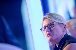 Joanna Geraghty, president and chief operating officer of JetBlue Airways Corp., speaks during a panel session at the World Aviation Festival in London, U.K., on Thursday, Sept. 5, 2019. The festival runs through Friday. Photographer: Chris Ratcliffe/Bloomberg via Getty Images