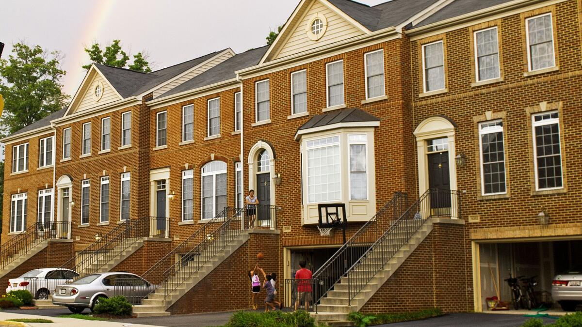 A community of townhomes in Virginia.
