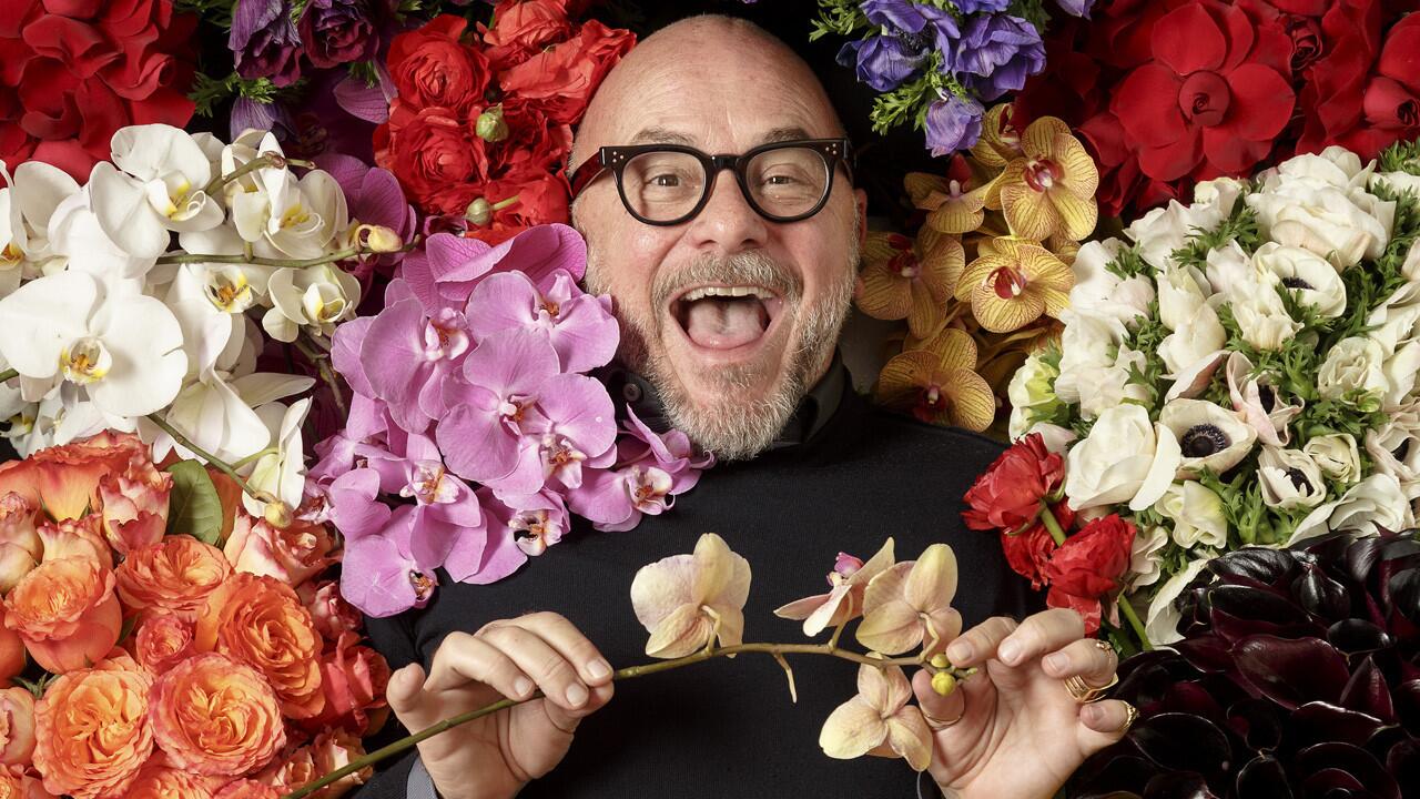 Eric Buterbaugh, seen at the Four Seasons Los Angeles at Beverly Hills, is a celebrity-favored floral designer who is now releasing his first fragrance collection.