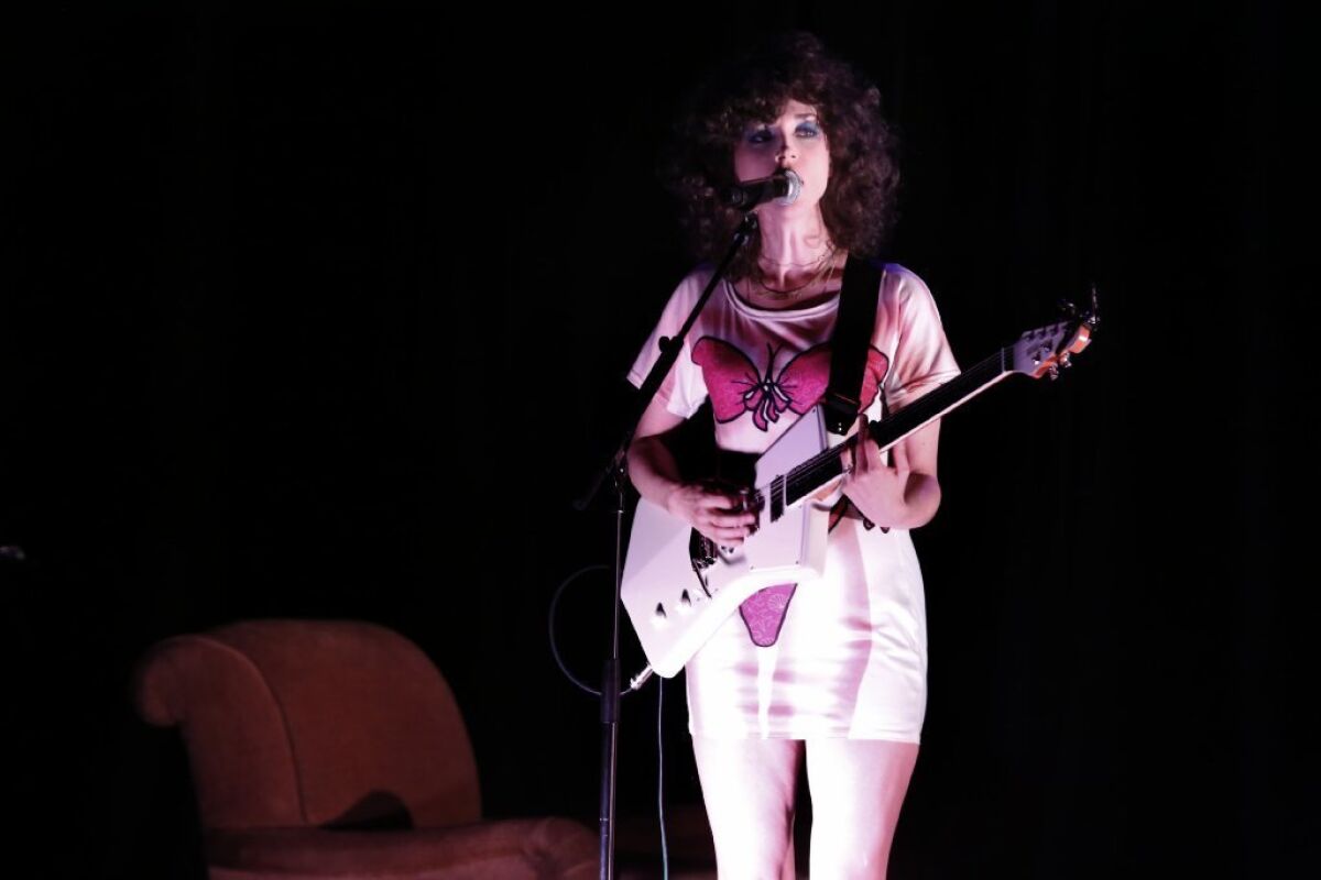 St. Vincent, featuring singer Annie Clark, performed at the David Lynch Festival of Disruption on Oct. 8.