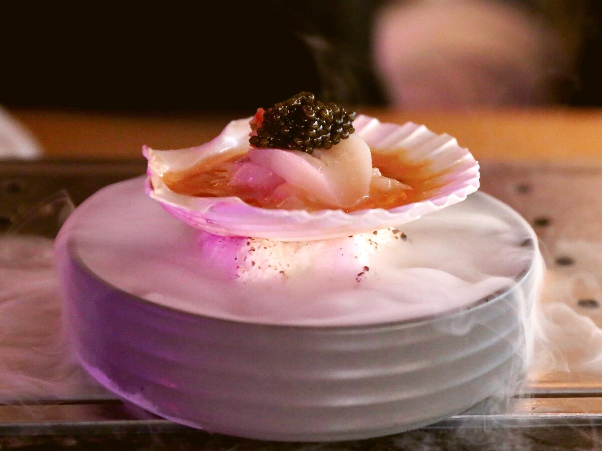 A course on the new omakase tasting menu at Lumi by Akira Back restaurant in San Diego.