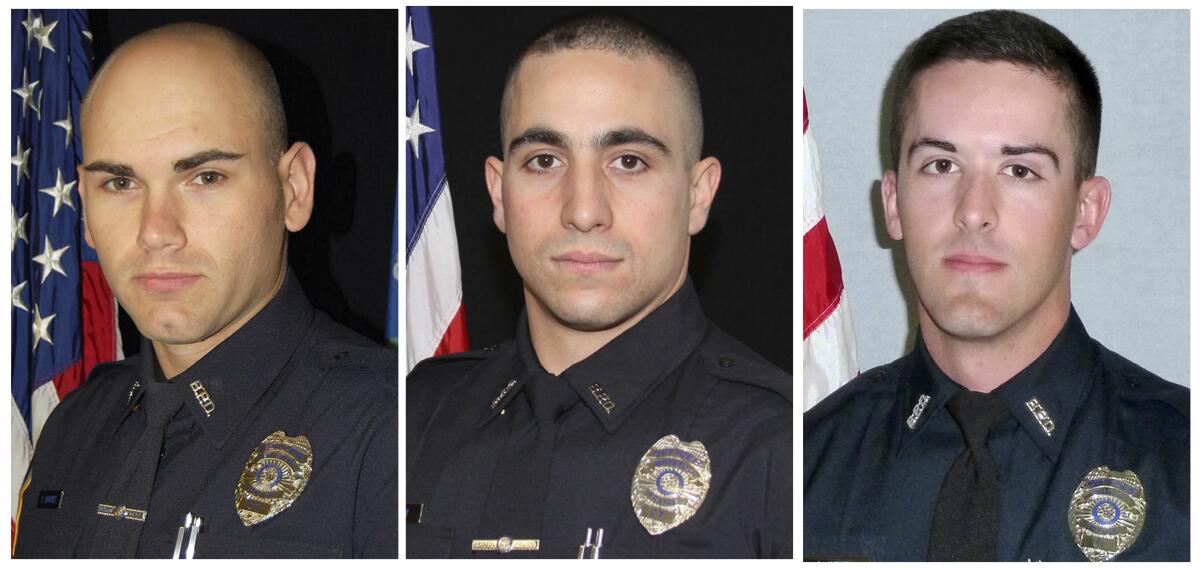 Triptych of Connecticut police officers