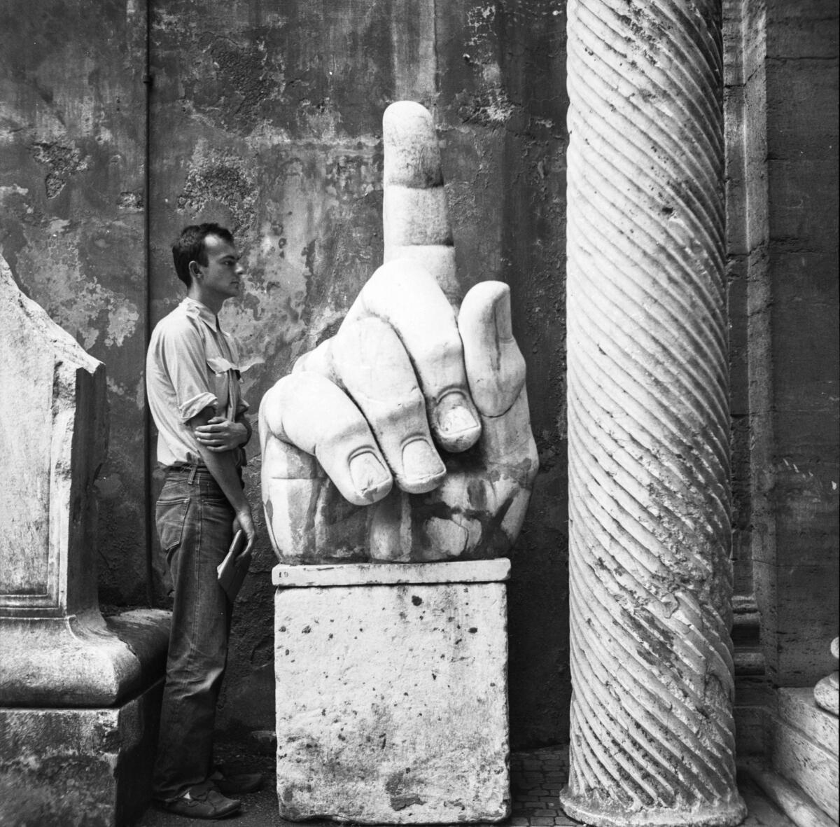"Cy + Relics, Rome," 1952, printed 1980s. (Robert Rauschenberg Foundation)
